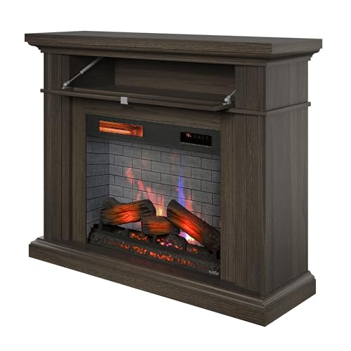 duraflame® Electric Fireplace Wall Mantel with Infrared Heater and Remote Control, Waverly Oak Duraflame