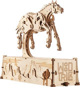Wood Trick Mustang 3D Wooden Puzzles for Adults and Kids to Build - Mechanical Movement - Engineering DIY Project 3D Puzzles for Adults Model Kits Wood Trick