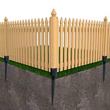 Fence Post Anchor Ground Spike Metal Black Powder Coated 24 x 4 x 4 Inches Outer Diameter (Inner Diameter 3.5 x3.5 Inches), Pack of 1 MTB SUPPLY