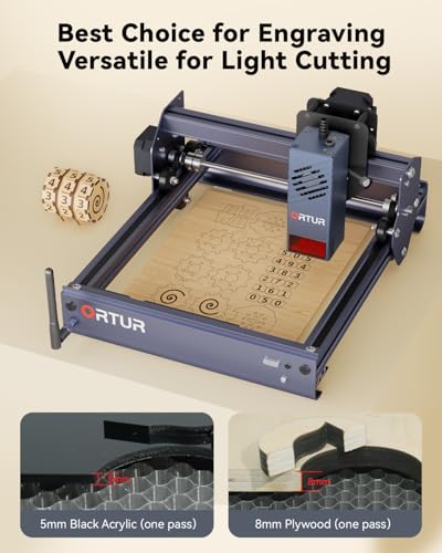 Ortur F20 Laser Engraver, 10000mW Laser Engraver Machine Class 4 Higher Accuracy Wood Cutter with Large Working Area 150x150mm, 15000mm/min Engraving Speed for Wood Acrylic Metal Glass Ortur