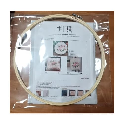 Egoshop Ribbon Embroidery Spring Flower Blooming Kit 3D Painting DIY Wall Decor Stamp Needle Work with Hoop (No Frame) X5002A