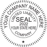 LLC Kit (Black) - Binder, Slipcase, Operating Agreement, Membership Certificates, Index Tabs & Black R-542 Self-Inking LLC Seal Stamp Hubco