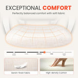 NEO Chair Office Desk Ergonomic Mesh Computer Chair with Lumbar Support Adjustable Height Swivel Rolling Wheels Comfy Mid Back Task Chair for Home Bedroom Vanity Study (Ivory) NEO CHAIR