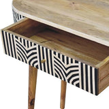 YuanDesign Artisan Furniture Solid Wood Edessa Bone Inlay Console Table YuanDesign