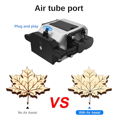 Air Assist Pump, Adjustable Max 26 L/Min Airflow Air Assist Pump, Reduce Burn Marks, Protect Laser Module Lens, Smooth Edge Clean Cuts, Remove Smoke and Dust LASER TREE