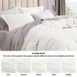 Bedsure Duvet Cover Queen Size - Soft Double Brushed Bedding Set for Kids & Adults, Zipper Closure, 3 Pieces, Includes 1 Duvet Cover (90"x90") & 2 Pillow Shams, NO Comforter, Cream White Bedsure