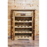 Log Furniture - Wine Cabinet Montana Woodworks