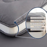 Syalife Japanese Futon Mattress Floor Mattress Twin Size, 4" Thicken Foldable & Portable Floor Bed Sleeping Pad, Traditional Shikibuton 32D Foam Filled, Design in Japan (Grey, 39 * 80) 39GY-A Syalife