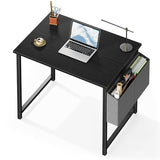 OLIXIS Computer Desk 31 Inch Home Office Desks for Small Spaces, Gaming Writing Study Work Table with Storage Bag for Bedroom, Black OLIXIS