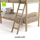 Storkcraft Long Horn Twin-Over-Twin Bunk Bed (Natural) - GREENGUARD Gold Certified, Converts to 2 Individual Twin beds Storkcraft