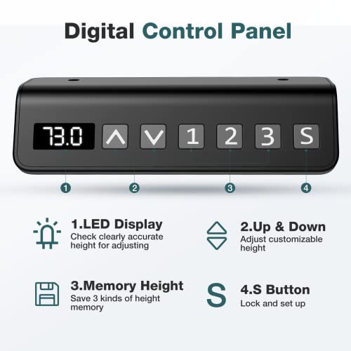 SMUG Standing Desk, 48 x 24 in Electric Height Adjustable Computer Desk for Home Office, Sit Stand up Work Gaming Table with Memory Controller/Headphone Hook, Rising Lift Workstation-White SMUG