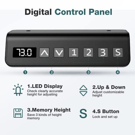SMUG Standing Desk, 48 x 24 in Electric Height Adjustable Computer Desk for Home Office, Sit Stand up Work Gaming Table with Memory Controller/Headphone Hook, Rising Lift Workstation-White SMUG
