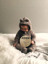 Personalized Baby Announcement Sign, Baby Name Signs for Nursery, Newborn Announcement Sign, Birth Announcement Sign, Announcement Board for New Baby JD CRAFT DESIGN STUDIO