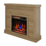 duraflame® Shiplap Wall Mantel Electric Fireplace, Calvin Brown Duraflame