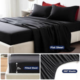 COZYART Full Comforter Set 7 Pcs, Black and Red Bed in a Bag, All Season Lightweight Soft Reversible Bedding Sets, 1 Comforter, 1 Flat Sheet, 1 Fitted Sheet, 2 Pillow Shams, 2 Pillowcases COZYART