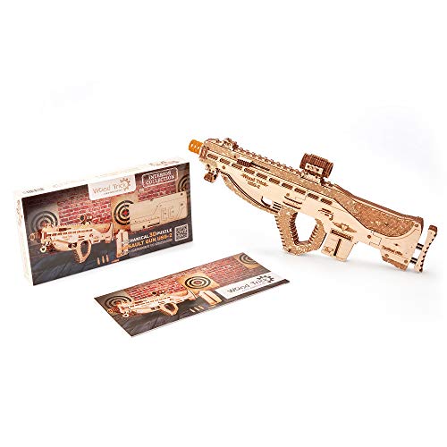 Wood Trick Assault Gun Wooden Model Kit for Adults and Teens to Build - Rifle Guns for Kids - 3D Wooden Puzzle Mechanical Model Wood Trick