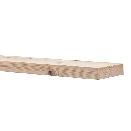 Modern Ember Alma 36 Inch Floating Shelf in Pine | Unfinished | Handcrafted Natural Pine Wood Shelf | Single Bracket Wall-Mounted Fireplace Mantel Shelf | 36” W x 2” H x 8” D Modern Ember