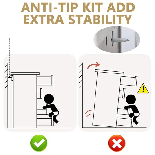 LUXOAK Farmhouse 6 Drawers Dresser, Wood Rustic Chest of Drawers for Bedroom, Closet Storage Dressers Organizer, 6 Drawers Chest for Living Room, Hallway, Rustic White LUXOAK