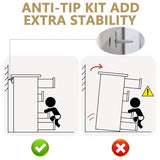 LUXOAK Farmhouse 6 Drawers Dresser, Wood Rustic Chest of Drawers for Bedroom, Closet Storage Dressers Organizer, 6 Drawers Chest for Living Room, Hallway, Rustic White LUXOAK