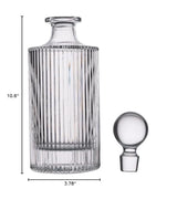Whiskey Decanter and Glass Stopper 27 oz Square Decanter for Whiskey, Bourbon, Brandy, Liquor, and Rum QUEEN&STONE LEAD FREE
