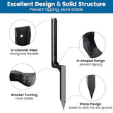 Muzata 4Pack Fence Post Repair Kit Fence Post Stakes Heavy Duty Black Steel Post Anchor Ground Spike Quick Easy for 4x4 6x6 Tilted Broken Wood Fence Post Repair WT16 Muzata