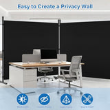AKTOP Room Divider, Freestanding Single Panel Privacy Screen, Portable Temporary Wall Dividers for Room Separation, Large Room Partitions and Separators for Home, Office, Dorm, 71''W x 71''H, Black AKTOP