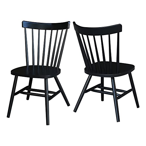 International Concepts Copenhagen Chair with Plain Legs, Black IC International Concepts