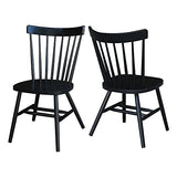 International Concepts Copenhagen Chair with Plain Legs, Black IC International Concepts