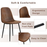 39"-71"Extendable Dining Table Set for 6, Oval Wood Dining Room Table Set with Fluted Pedestal Base & Soft Suede Chairs, Mid-Century Modern Extendable Kitchen Table Set for 6 for Home, Space-Saving Rejeke