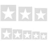 8 PCS Large Star Stencil - Different Sizes Template for Painting ZTEOFO