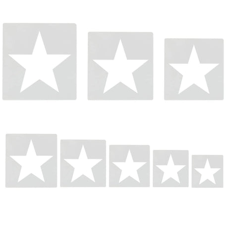 8 PCS Large Star Stencil - Different Sizes Template for Painting ZTEOFO