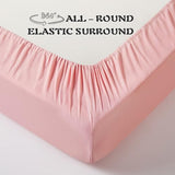 KKJIAF 3 Piece Toddler Sheet Set Microfiber, Includes a Flat Sheet, a Fitted Sheet and a Ruffle Pillowcase, Light Pink KKJIAF