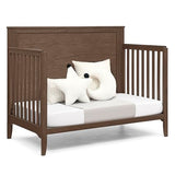 Delta Children Kendall 6-in1 Convertible Crib - Converts from Baby Crib to Toddler Bed, Daybed, Sofa Bed and Full-Size Bed with and Without Footboard, Fits Full-Size Crib Mattress, Teak Brown
