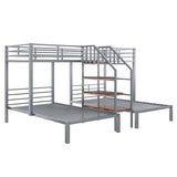 Bellemave Triple Metal Bunk Bed for 3 Kids, Twin Over Twin Over Twin Size Bunk Bed Bellemave