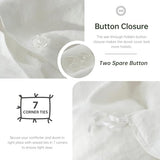 Simple&Opulence 100% Linen Duvet Cover Set, 3 PCS Natural French Flax White Duvet Cover Queen Size, Breathable Soft Comfy Linen Bedding Comforter Cover with 2 Pillowcases(White, 88"x92") Simple&Opulence