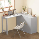 JIVOIT Twin Size Murphy Chest Dresser Bed with Desk, Foldable Cushion, Murphy Cabinet Bed with Adjustable Position Desk for Guest Room, Small Space, No Box Spring Needed (Gray//17) JIVOIT