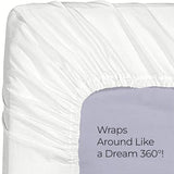 Utopia Bedding King Fitted Sheet - Bottom Sheet - Deep Pocket - Comfy Microfiber - Easy Care -1 Fitted Sheet Only (White) Utopia Bedding