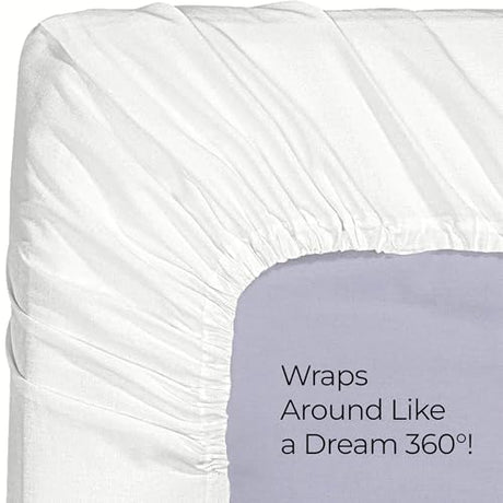 Utopia Bedding Twin Fitted Sheet - Bottom Sheet - Deep Pocket - Soft Microfiber - Shrinkage and Fade Resistant - Easy Care -1 Fitted Sheet Only (White) Utopia Bedding
