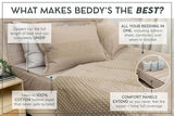 Beddy's All in One Bed in a Bag Zipper Bedding Set, Bottom Sheet, Cuddle Blanket, Comforter, Pillowcase(s) & Sham(s), Minky Interior Sheets with Comforter, Zip Bedding for Dorms, Bunks, Kids & Adults Beddy's