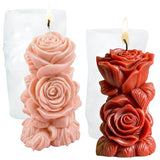 2Pcs Big Size Candle Molds Flower Candle Mold Wave Spiral Rose Silicone Mold Pillar Moldes para Velas Soy Wax, Beeswax, Candle Making, Resin Craft for Anniversary Wedding