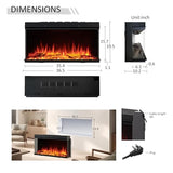 LegendFlame 35" W Smart Build in Electric Fireplace Insert, 1-2-3 Sided View, Heater 750W/1500W, Multi Colors of Flame & Fuel Bed, Alexa Enabled Legend Flame