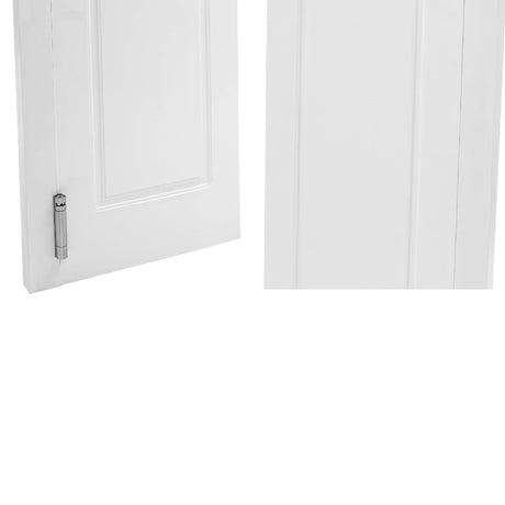 Swinging Doors Cafe Doors, Cafe Saloon Doors, Interior Wood Door Swing Door with Metal Hinges, Bar Saloon Swinging Doors for Kitchen Stairs Bedroom Entrance Partition (White A, 29.92x41.93in) Pinelicorn
