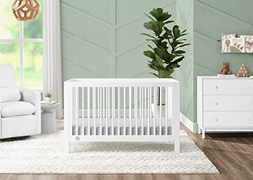 GAP babyGap Charlie 6-in-1 Convertible Crib - Greenguard Gold Certified, Bianca White - WoodArtSupply