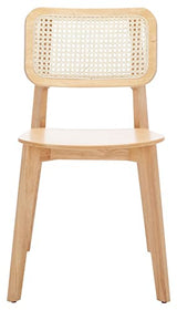 SAFAVIEH Home Collection Luz Coastal Natural Cane Rattan Set of 2 Dining Chair Safavieh