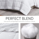 Hearth & Harbor Down Alternative Comforter - All Season Soft Quilted Queen Bed Comforter Duvet Insert with Corner Tabs - Queen Size White Hearth & Harbor