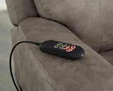 Signature Design by Ashley Crestmeade Modern Dual Motor Power Lift Recliner with Adjustable Backrest, USB Ports, Heat and Massage Function, Light Brown
