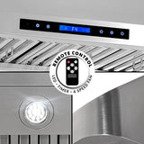 COSMO COS-QS90 Under Cabinet Range Hood with 500 CFM, Permanent Filters, LED Lights, Convertible from Ducted to Ductless (Kit Not Included), 36 in, Stainless Steel COSMO