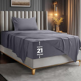 Utopia Bedding Twin Size Extra Deep Pocket Sheet Set – Fits Mattresses Up to 21 inches – Cooling, Soft & Breathable – Oeko-Tex 3 Piece Bed Sheets (Grey) Utopia Bedding