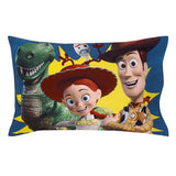 NoJo Disney Toy Story Taking Action Blue, Green and Yellow 4 Piece Toddler Bed Set - Comforter, Fitted Bottom Sheet, Flat Top Sheet, and Reversible Pillowcase NoJo