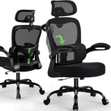 AreShark Office Chair Ergonomic Desk Chairs with Adjustable Lumbar Support& Headrest Hanger, High Back Breathable Mesh Chair with Wheels, Rolling Swivel Comfy Task Computer Chair for Home Work Gaming AreShark